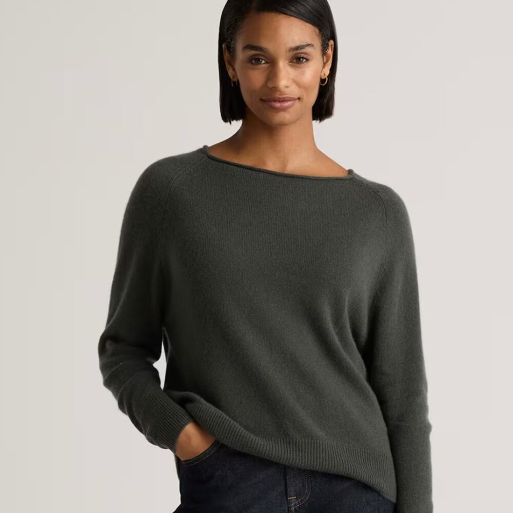 Quince Mongolian Cashmere Boatneck Sweater